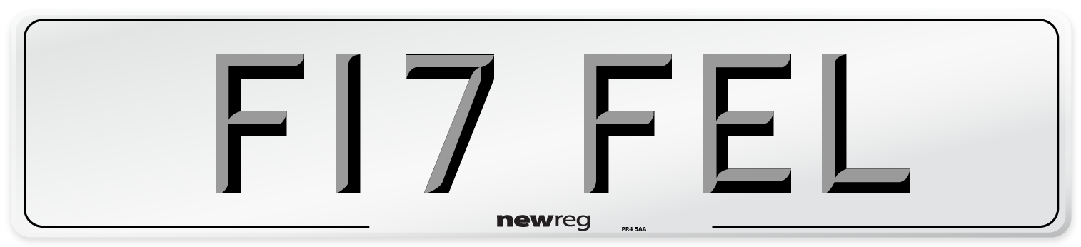 F17 FEL Number Plate from New Reg